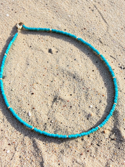 aesthetic beaded necklace inspired by ocean sea breeze summer beach vibes jewelry