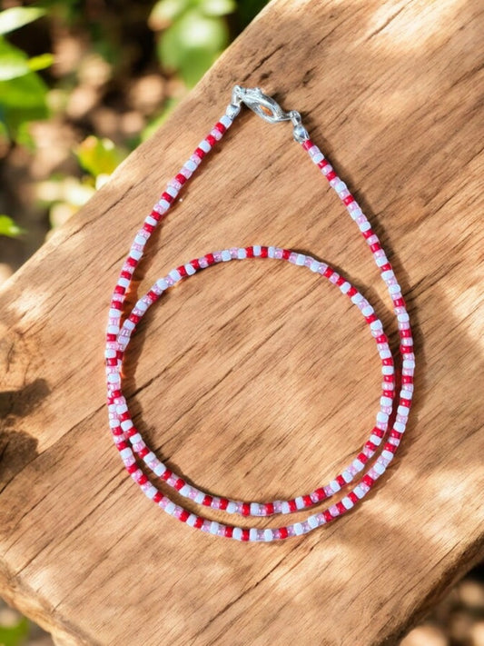 Simple Red Beads Necklace